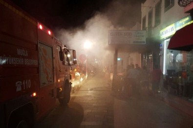Bodrum'da İşyerinde Çıkan Yangın Paniğe Neden Oldu