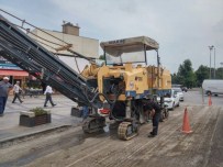 KONURALP - Hastane Caddesinde Bazalt İçin Çalışmalar Başladı