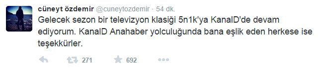 Cüneyt Özdemir'den ana haber açıklaması