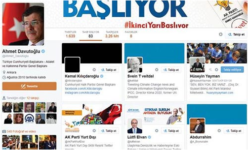 Davutoğlu, Kılıçdaroğlu'nu Twitter'dan takip etmeye başladı