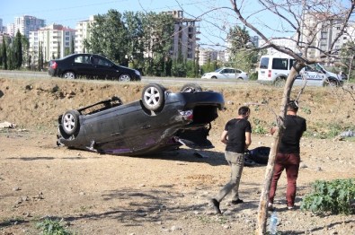 Samsun'da Otomobil Takla Attı