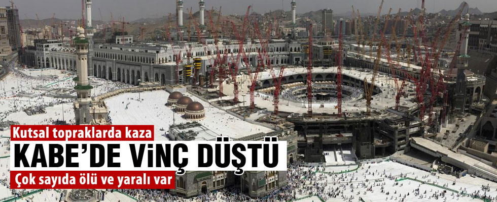 Kabe'de vinç düştü