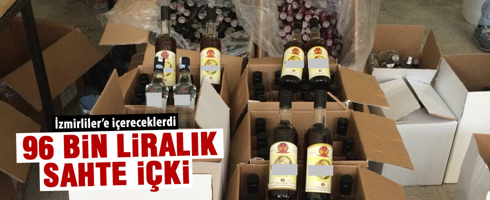 Sahte içkiler piyasaya dağıtılmadan yakalandı