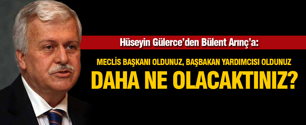 Hüseyin Gülerce, Arınç'ın o sözlerini eleştirdi