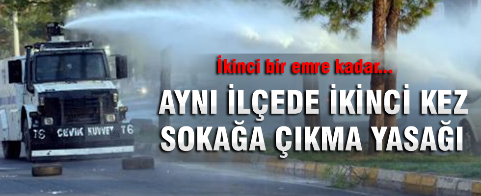Diyarbakır'ın Sur ilçesinde ikinci emre kadar sokağı çıkma yasağı