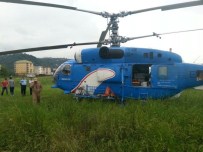 ASKERİ HELİKOPTER - Yunanistan'dan Kalkan Askeri Helikopter Giresun'a Zorunlu İniş Yaptı