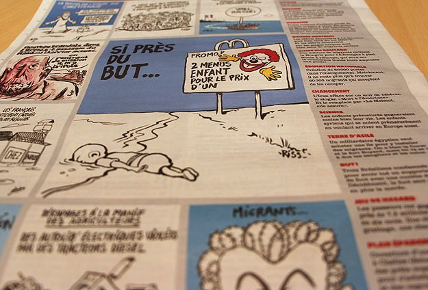 Charlie Hebdo'dan tepki çeken 'Aylan' karikatürü