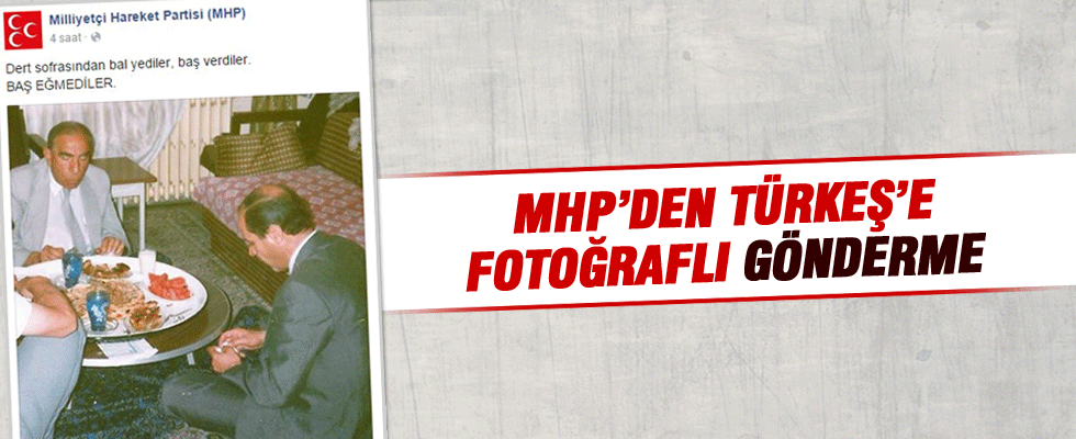 MHP'den Tuğrul Türkeş'e fotoğraflı gönderme