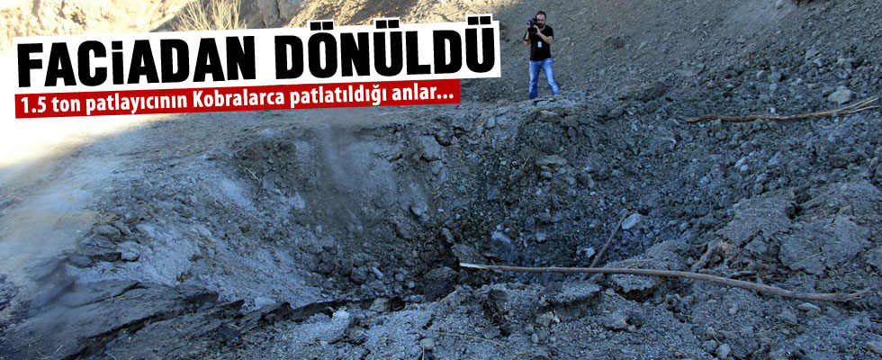 Hakkari'deki patlama anı kamerada