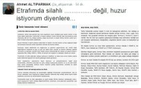 AHMET ALTIPARMAK - Vali Altıparmak'dan Huzur İstiyorum Diyenlere Mesaj