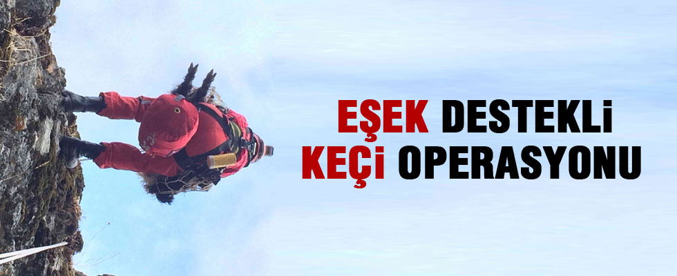 AKUT operasyon malzemelerini eşekle taşıdı