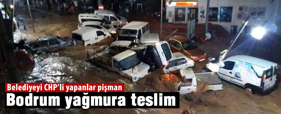 Bodrum'da sel felaketi