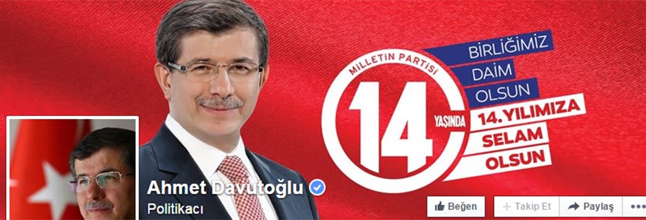 Davutoğlu Facebook'tan ilk mesajını yayımladı