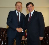 Davutoğlu, AB Konseyi Başkanı Tusk'la Görüştü