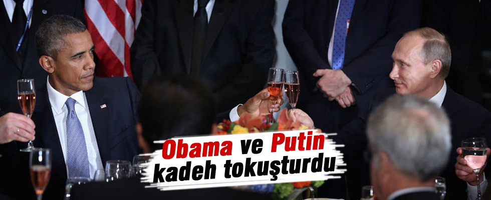 Obama ve Putin kadeh tokuşturdu
