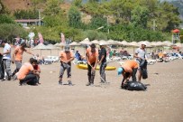 OLIMPOS - Adrasan Sahilinde Temizlik Çalışması