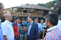 AK Partili Heyet Yangın Çıkan Köyde İncelemelerde Bulundu