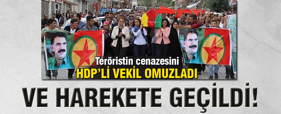 Teröristin cenazesini sırtlayan HDP'li vekile soruşturma