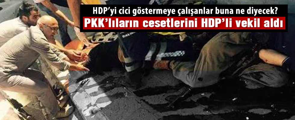 PKK'lıların cesetlerini HDP'li Alican Önlü aldı