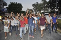Manavgat'ta Teröre Tepki Eyleminde HDP Bınası Tahrıp Edildi