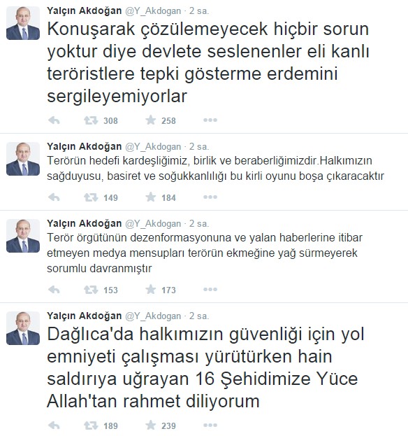 Yalçın Akdoğan'dan HDP'nin çağrısına yanıt