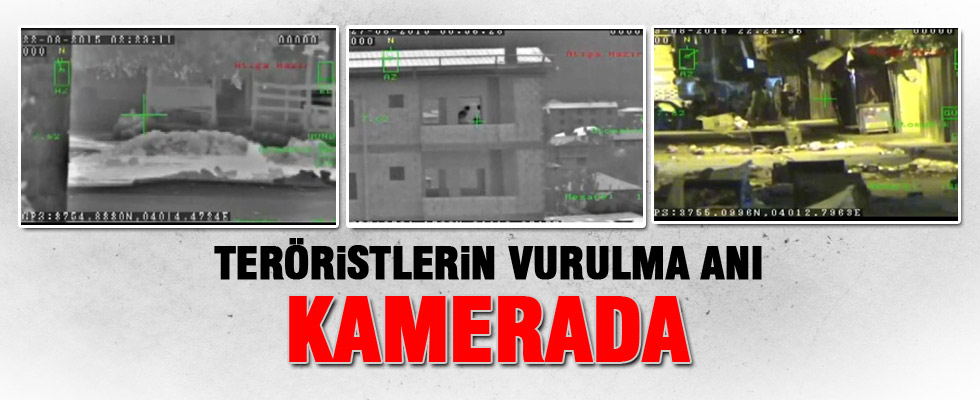 Teröristlerin vurulma anları kamerada
