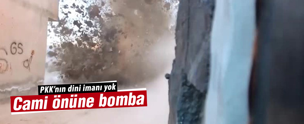 PKK'lılar cami önüne bomba yerleştirdi