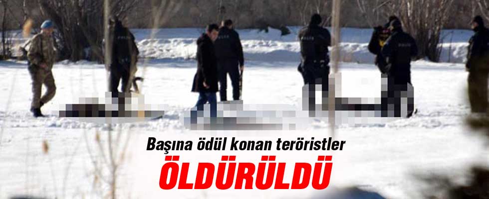 Başına ödül konan teröristler öldürüldü