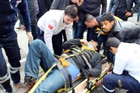 BELEDIYE OTOBÜSÜ - Belediye otobüsünün çarptığı motosikletli yaralandı
