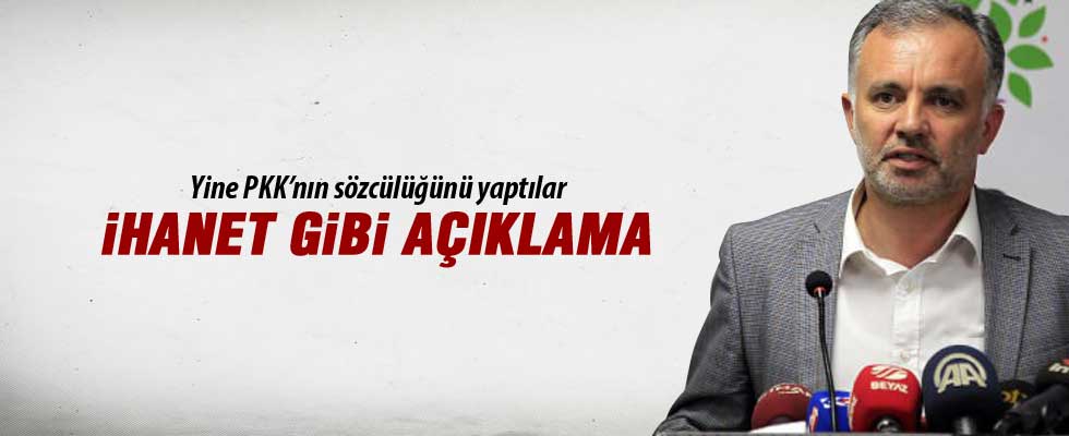 HDP yine PKK'nın sözcülüğünü yaptı!