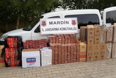 Mardin'de Kaçak Sigara Ele Geçirildi