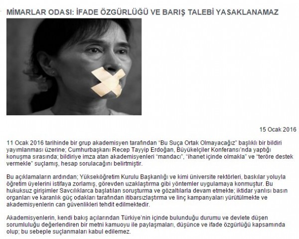 Doktorlar ve Mimarlar Odası'ndan terör sevici akademisyenlere destek