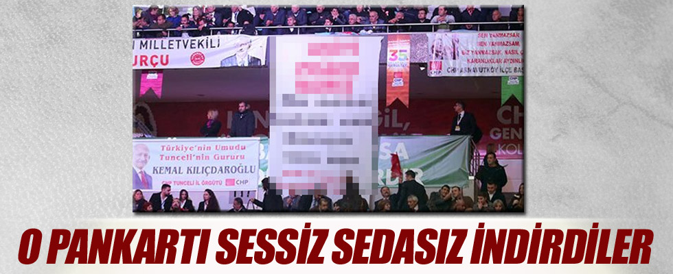 CHP kurultaynda Kürtçe pankart müdahalesi