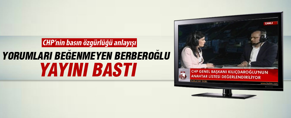Enis Berberoğlu, Halk TV yayınını bastı