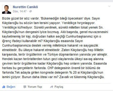 Nurettin Canikli'den Kılıçdaroğlu'na Tepki