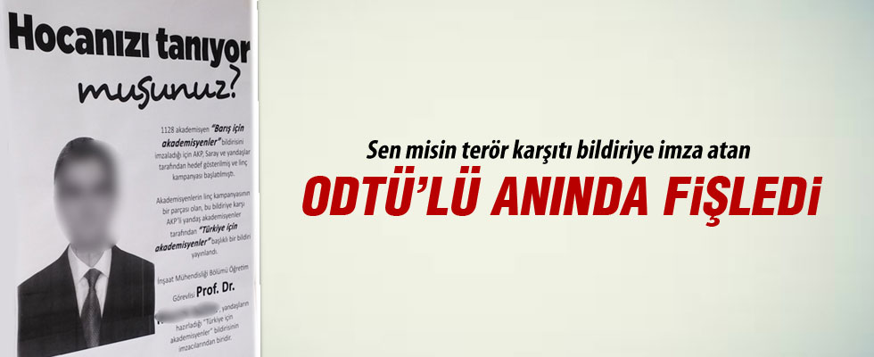 Terör karşıtı bildiriye imza atınca hedef oldu