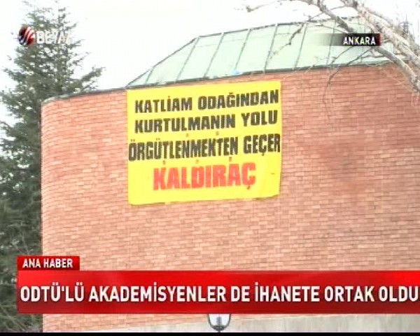 ODTÜ'de Beyaz TV'ye saldırı