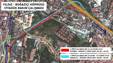 Ortaköy Viyadüğü'nde Bakım Çalışmaları Başlıyor