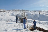 Sincik İlçesinde Elektrik Direkleri Devrildi