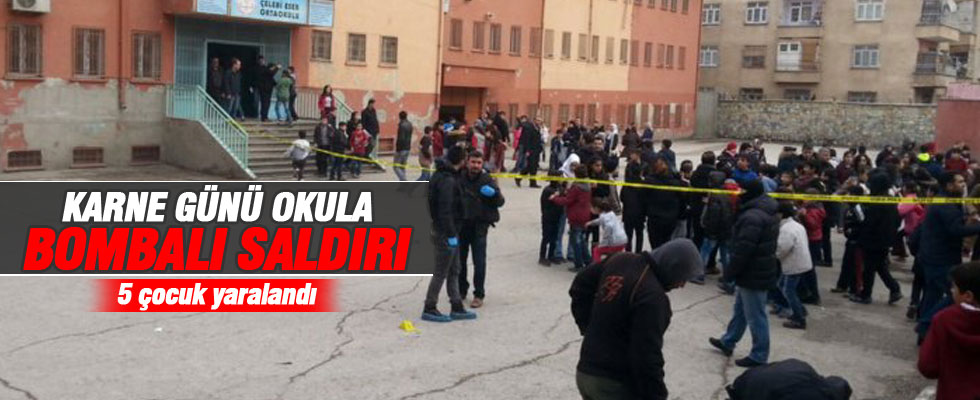 Diyarbakır'da okul bahçesine bomba attılar