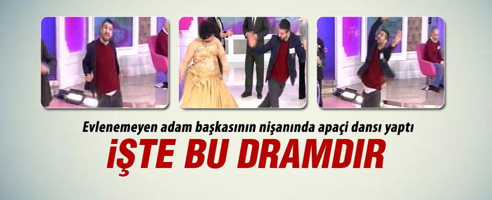 Evleneceksen Gel - Mustafa ve nişanlı çifttin apaçi dansı şaşırttı