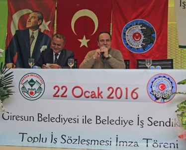 Giresun Belediyesi İle Belediye İş Sendikası Arasında Toplu Sözleşmeye İmza Atıldı