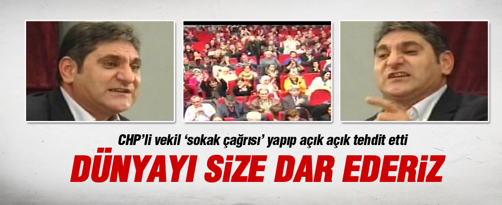 CHP'li Aykut Erdoğdu sokak çağrısı yapıp tehdit etti