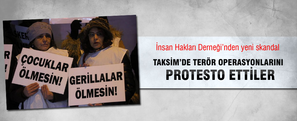 İHD'den Taksim'de 'Gerillalar ölmesin' protetosu