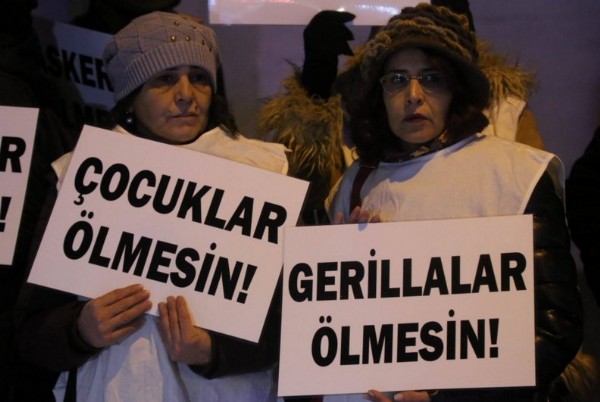 İHD'den Taksim'de 'Gerillalar ölmesin' protetosu
