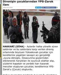 Hainler bebelerin eline silah verdi