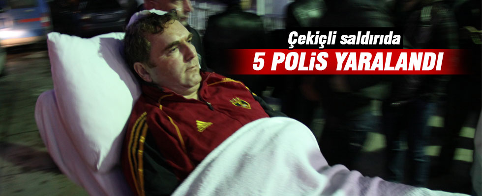 Polise çekiçli saldırı: 5 polis yaralı