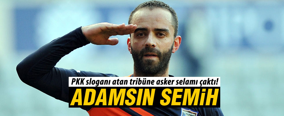 PKK sloganı atan tribüne asker selamını çaktı!