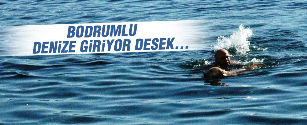 Türkiye donarken Bodrum'da denize giriliyor