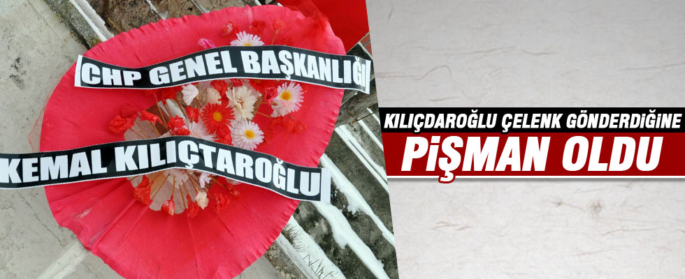 Şehit cenazesinde CHP'nin çelengi dikkat çekti